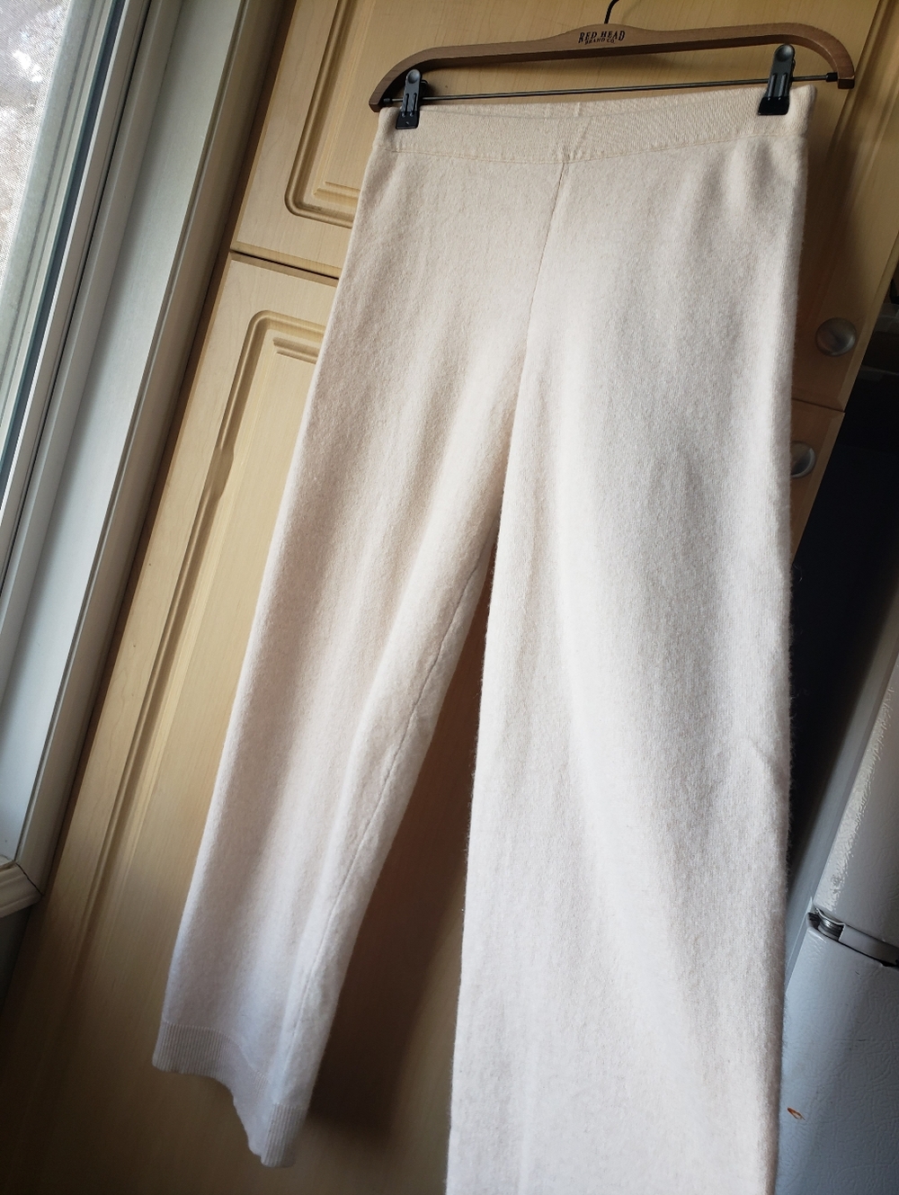 Saks Fifth Avenue 100% Cashmere Wide-Leg Knit Pants in Cream - Picture 5 of 16